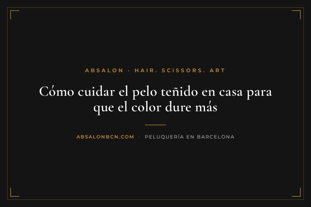 Mujer con melena teñida cuidando su color en casa