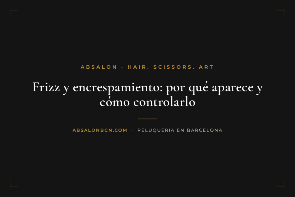 Melena femenina con encrespamiento y frizz antes de un tratamiento anti-frizz