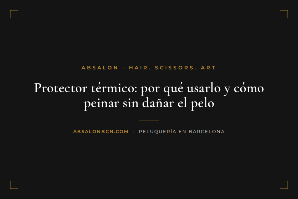 Aplicación de protector térmico antes de peinar el pelo con plancha