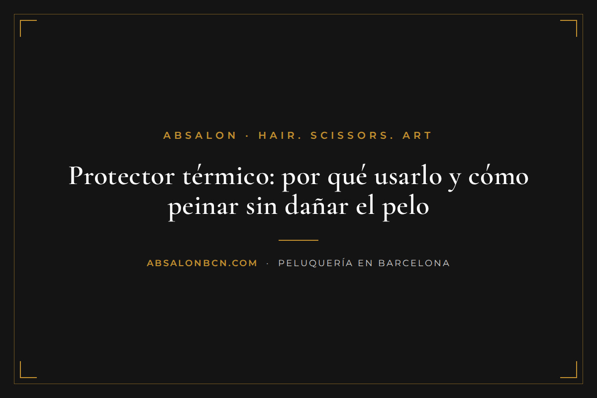 Aplicación de protector térmico antes de peinar el pelo con plancha